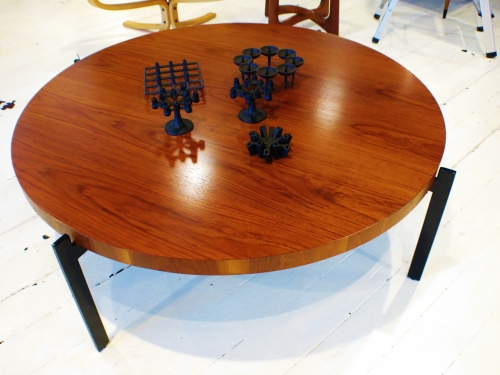 American Mid-Century large walnut coffee table