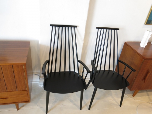 Danish spindle back armchairs