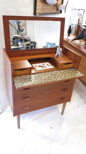 Danish chest of drawers with concealed vanity