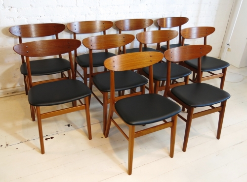 Danish oval back dining chairs