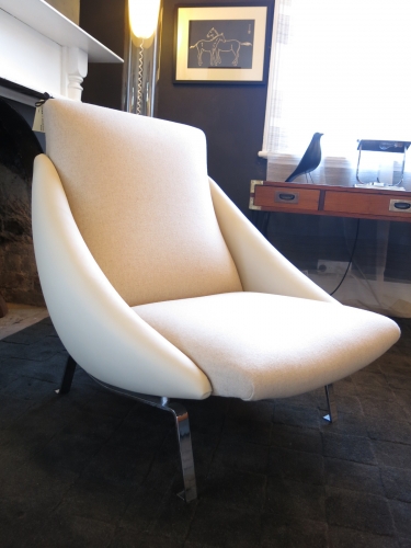 Framac chair in leather & wool