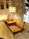In pristine restored condition 
with expert re-caning of all rattan parts
Circa 1967
Produced by Bramin