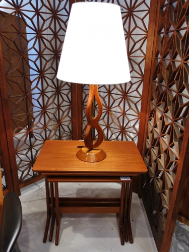 American Mid Century Modern lamp in walnut