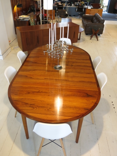 Danish extension dining table in Brazilian Rosewood