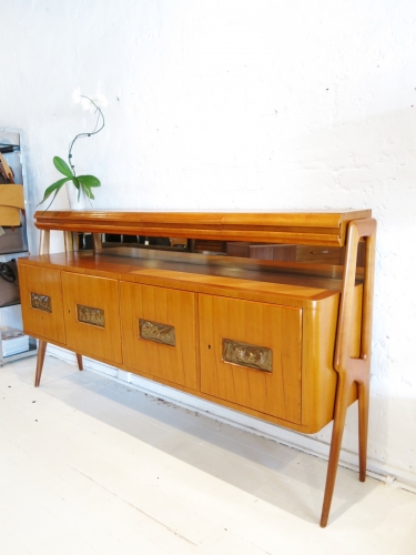 Italian 950's tall credenza in the style of Ponti