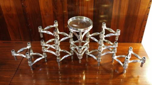 Component sculpture candlestand 18 pieces in total - circa 1960 -70's Germany