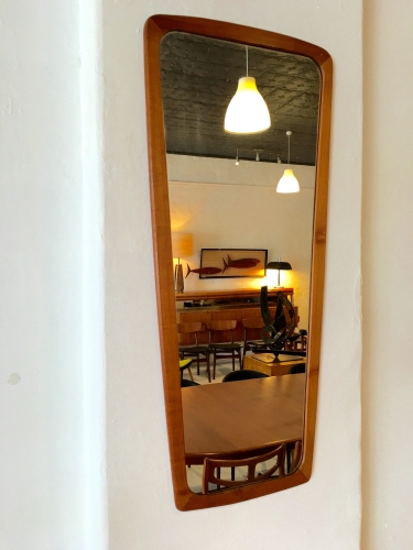 Danish mid century teak mirror