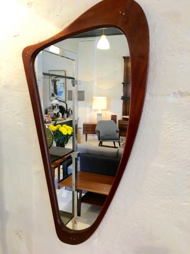 Danish  mid century teak mirror