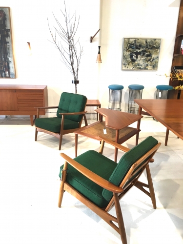 Danish teak and Oak lounge chairs