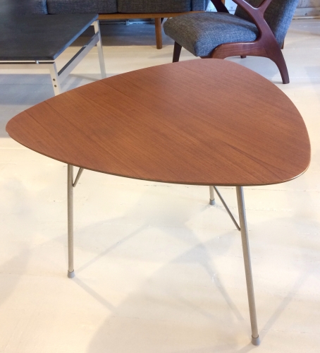 Danish Teak occasional table with 3-legged metal base
