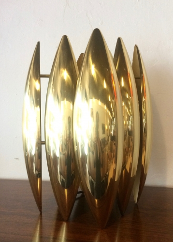 Danish 1960's Fog & Morup 'Kastor' brass ceiling light pendant