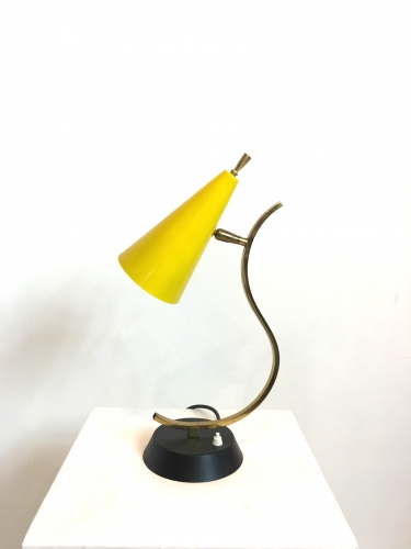 American 1950s yellow  table lamp