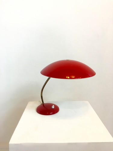 1950s kaiser desk lamp in red