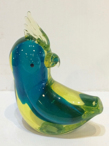 Cenedese Sommerso Art glass parrot