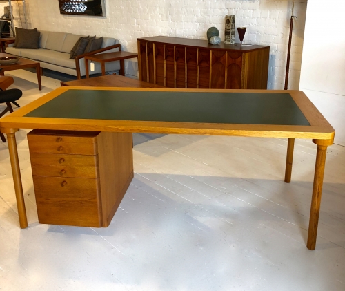 Danish mid century oak desk