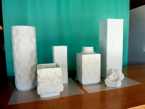 Selection of German White Bisque Vases