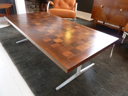 Rosewood checkerboard coffee table