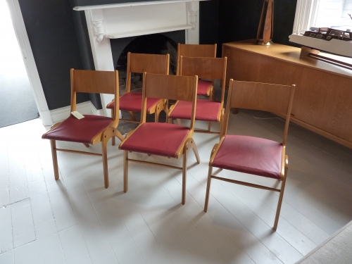 1950s beech dining chairs