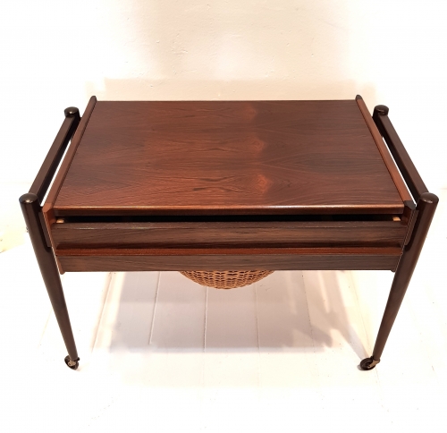 Mid-Century Rosewood Sewing Table