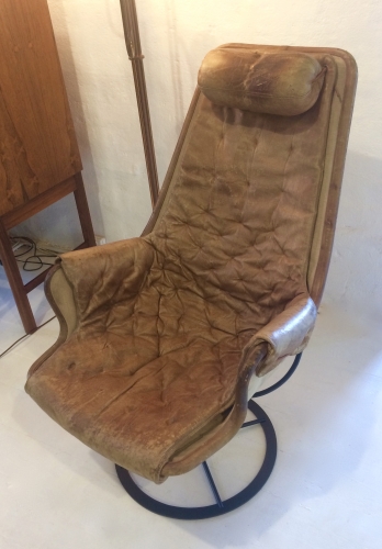 1960's Swedish Bruno Mathsson 'Jetson' leather easy chair