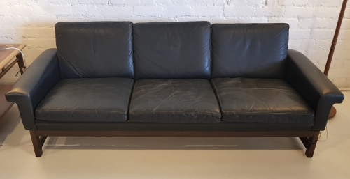Danish Rosewood + Leather Mid-Century Lounge
