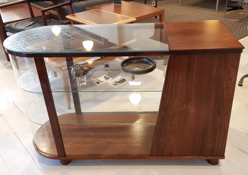 Mid-Century Rosewood Shop Display Cabinet
