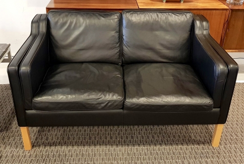 Danish Leather 2 Seat Stouby Sofa