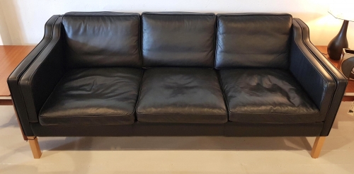 Danish Leather 3 Seat Stouby Sofa