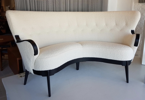 Danish 1950s Curved Sofa