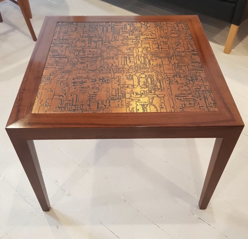 Copper and Rosewood Occasional Table