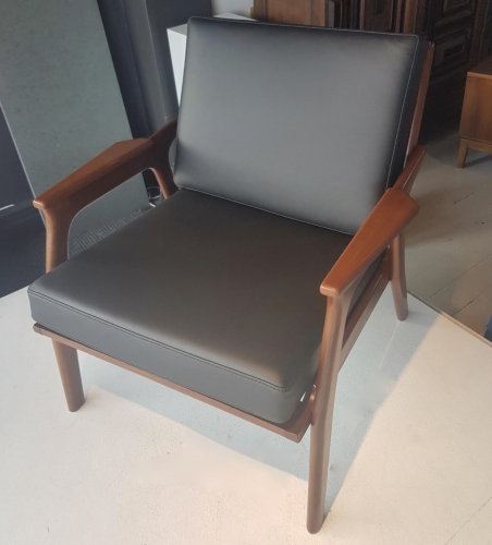 Danish Teak and Leather Occasional Chair