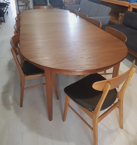Danish Teak Mid-Century Dining Table